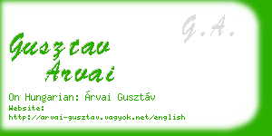 gusztav arvai business card
